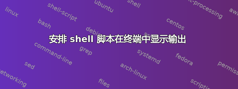 安排 shell 脚本在终端中显示输出