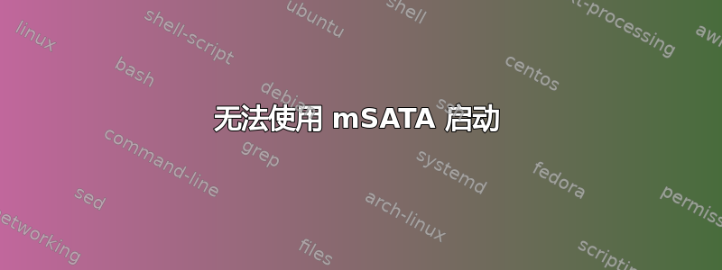 无法使用 mSATA 启动