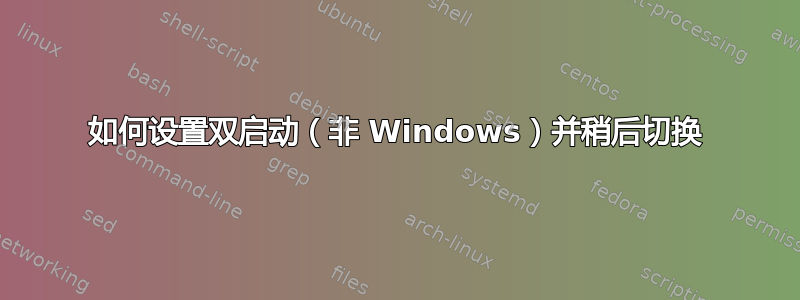 如何设置双启动（非 Windows）并稍后切换