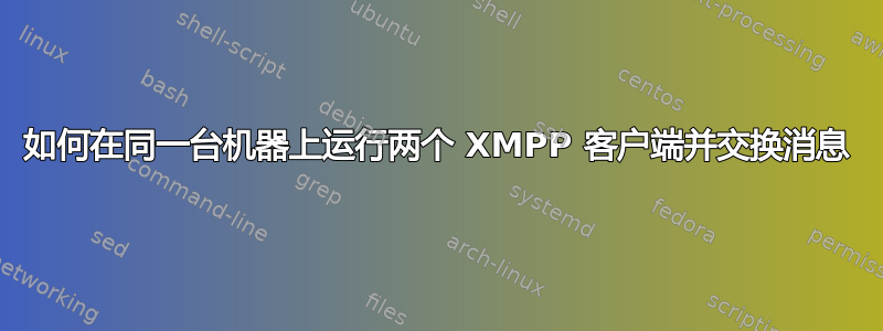 如何在同一台机器上运行两个 XMPP 客户端并交换消息