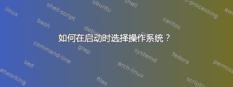 如何在启动时选择操作系统？