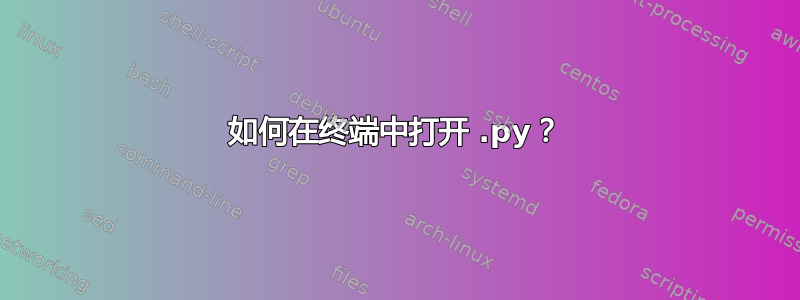 如何在终端中打开 .py？