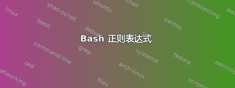 Bash 正则表达式