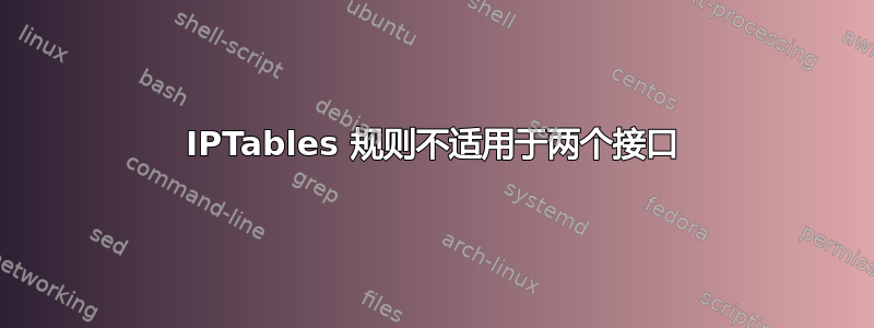 IPTables 规则不适用于两个接口