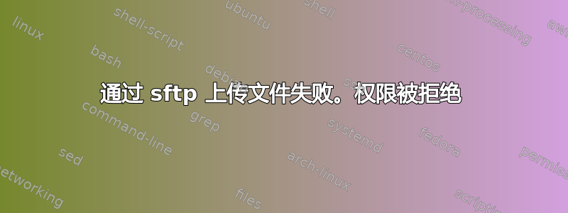 通过 sftp 上传文件失败。权限被拒绝