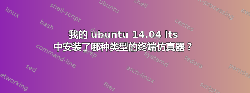 我的 ubuntu 14.04 lts 中安装了哪种类型的终端仿真器？