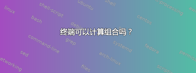 终端可以计算组合吗？