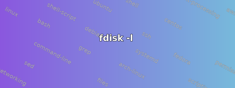 fdisk -l