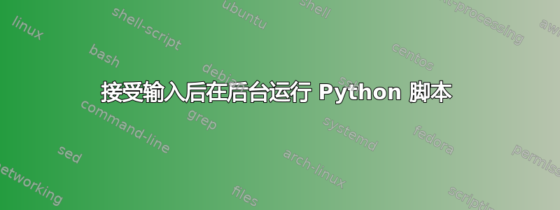 接受输入后在后台运行 Python 脚本