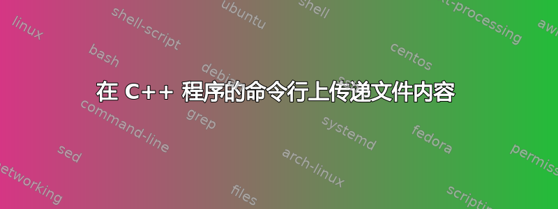 在 C++ 程序的命令行上传递文件内容