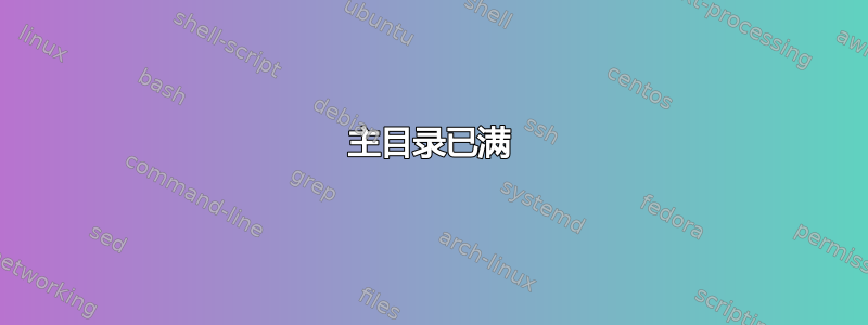 主目录已满