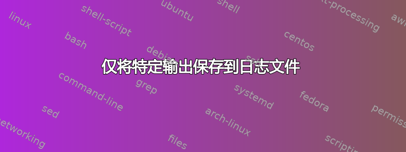 仅将特定输出保存到日志文件