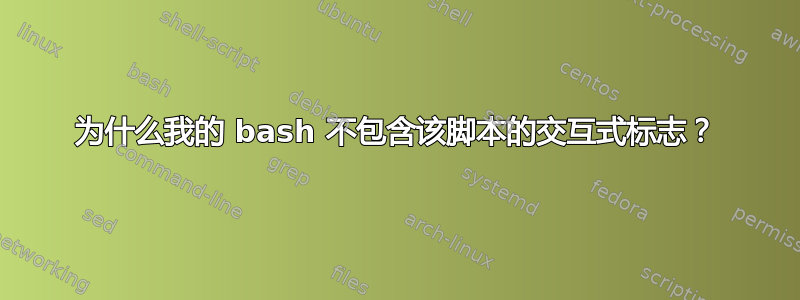 为什么我的 bash 不包含该脚本的交互式标志？