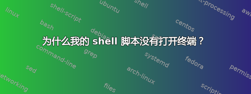 为什么我的 shell 脚本没有打开终端？