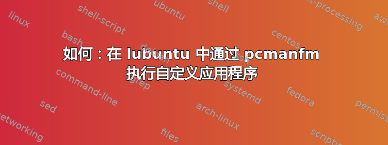 如何：在 lubuntu 中通过 pcmanfm 执行自定义应用程序