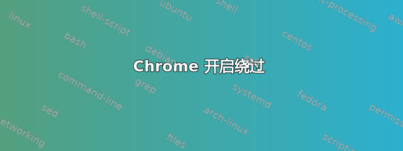 Chrome 开启绕过