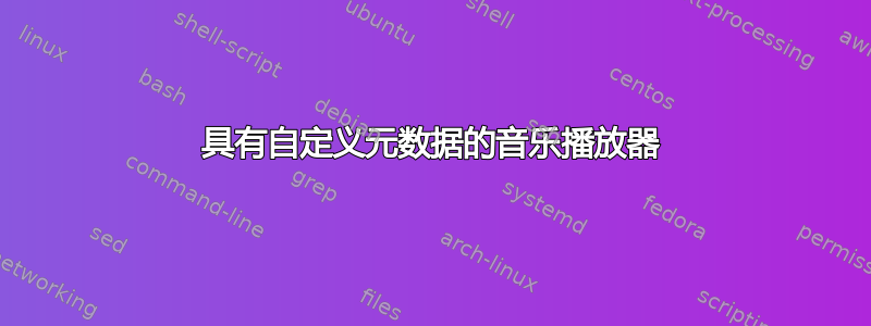 具有自定义元数据的音乐播放器