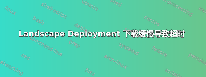 Landscape Deployment 下载缓慢导致超时