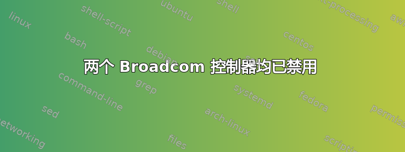 两个 Broadcom 控制器均已禁用