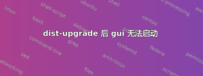 dist-upgrade 后 gui 无法启动