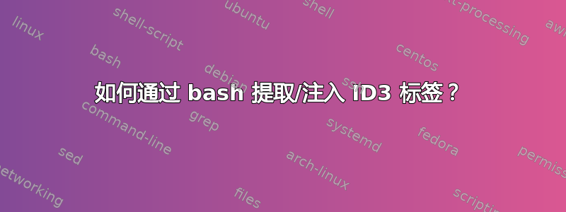 如何通过 bash 提取/注入 ID3 标签？