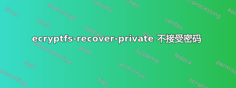 ecryptfs-recover-private 不接受密码