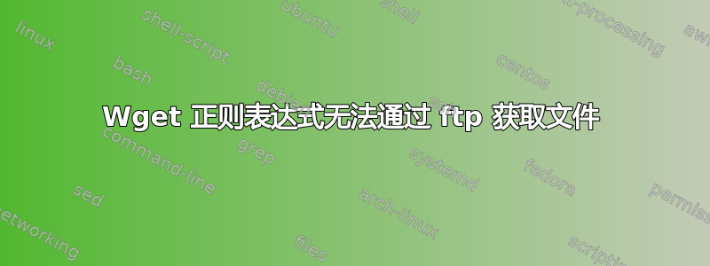 Wget 正则表达式无法通过 ftp 获取文件