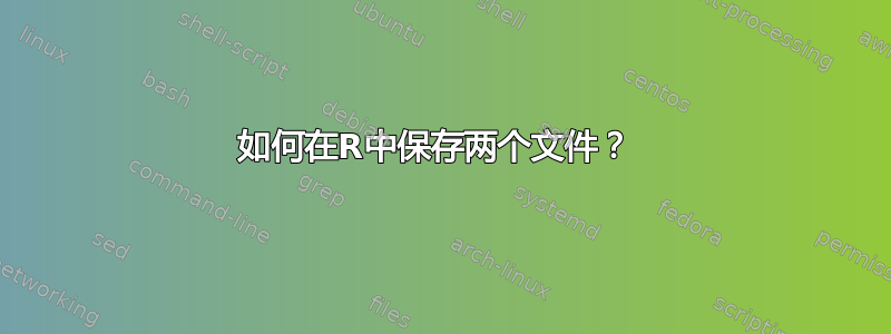 如何在R中保存两个文件？ 