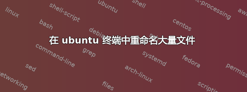 在 ubuntu 终端中重命名大量文件