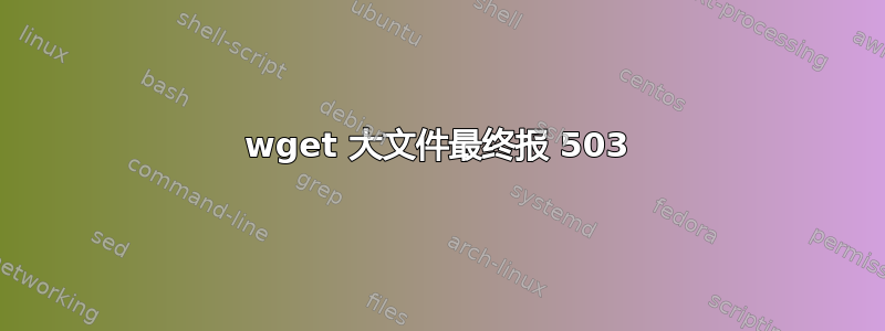 wget 大文件最终报 503