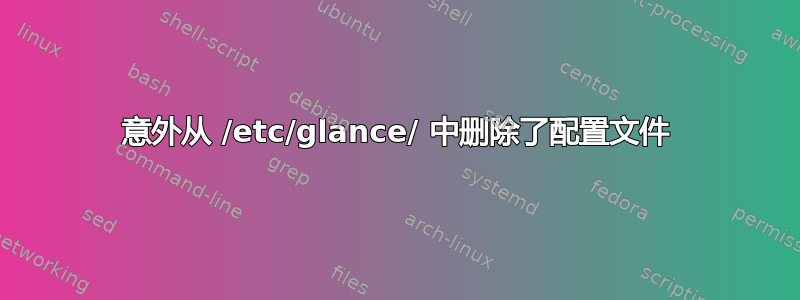 意外从 /etc/glance/ 中删除了配置文件