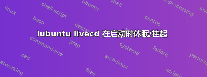 lubuntu livecd 在启动时休眠/挂起