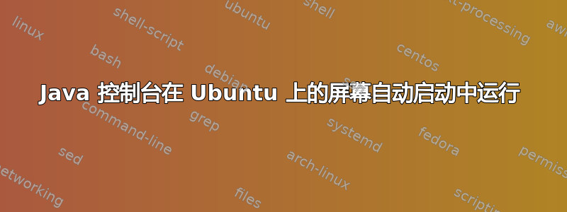 Java 控制台在 Ubuntu 上的屏幕自动启动中运行