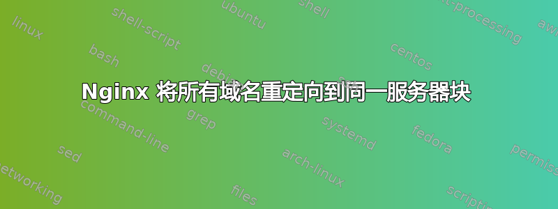 Nginx 将所有域名重定向到同一服务器块