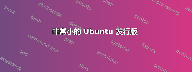 非常小的 Ubuntu 发行版