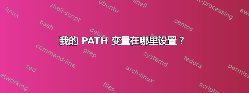 我的 PATH 变量在哪里设置？