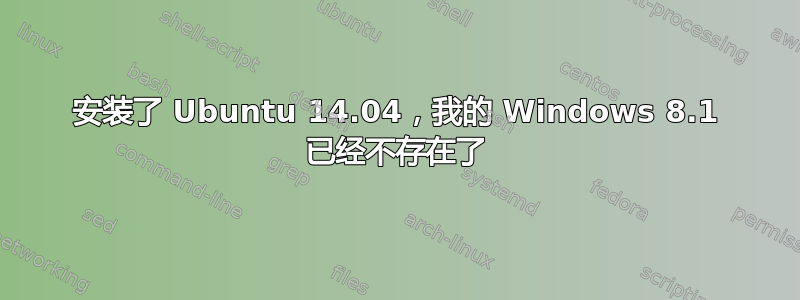 安装了 Ubuntu 14.04，我的 Windows 8.1 已经不存在了