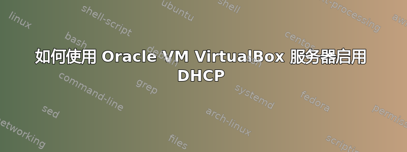 如何使用 Oracle VM VirtualBox 服务器启用 DHCP