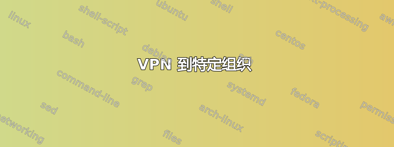 VPN 到特定组织