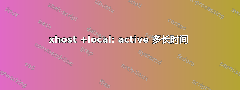 xhost +local: active 多长时间