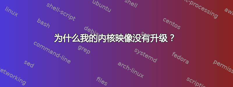 为什么我的内核映像没有升级？