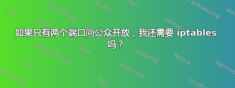 如果只有两个端口向公众开放，我还需要 iptables 吗？