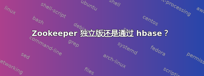 Zookeeper 独立版还是通过 hbase？