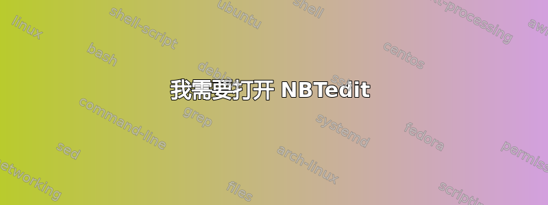 我需要打开 NBTedit