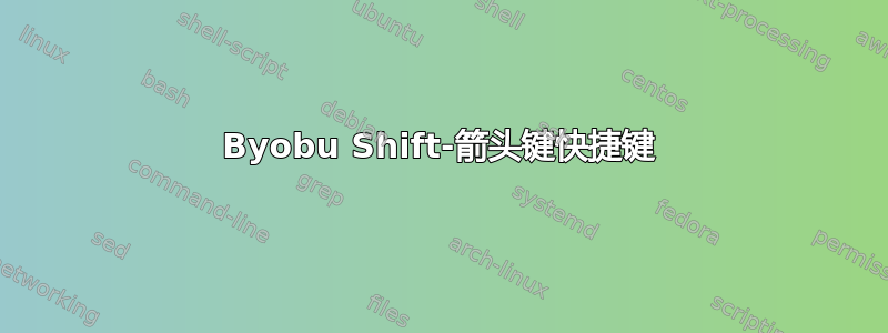 Byobu Shift-箭头键快捷键