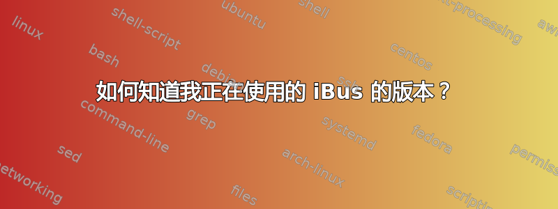 如何知道我正在使用的 iBus 的版本？