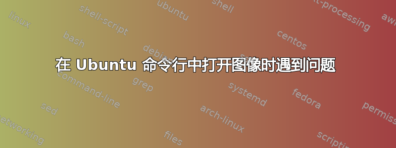 在 Ubuntu 命令行中打开图像时遇到问题