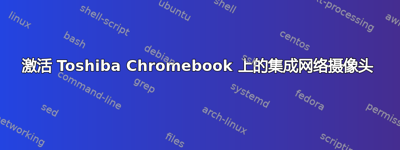 激活 Toshiba Chromebook 上的集成网络摄像头