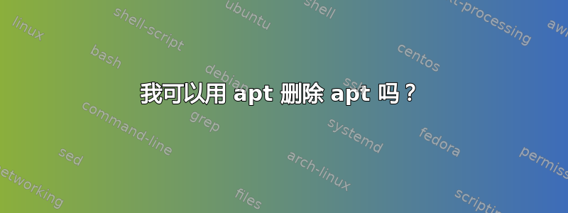 我可以用 apt 删除 apt 吗？