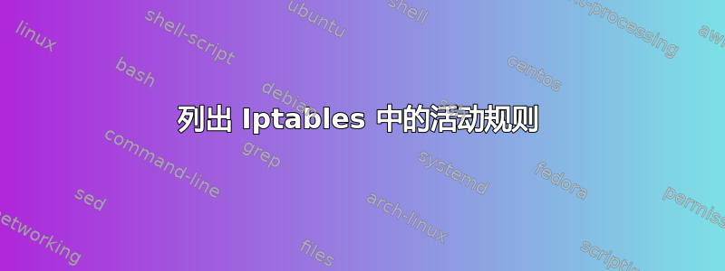 列出 Iptables 中的活动规则